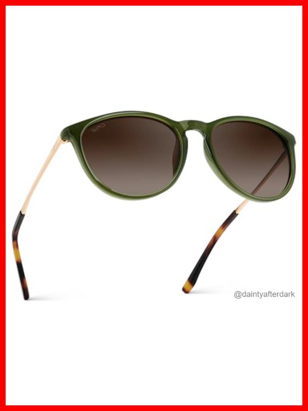 WearMe Pro Drew Polarized Sunglasses Retro Round Frame UV400